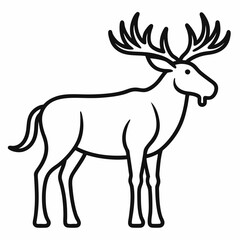 Elk outline icon on white background
