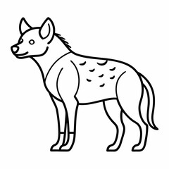 Hyena outline icon on white background