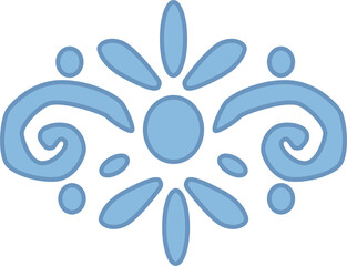 Cute blue Baroque Element