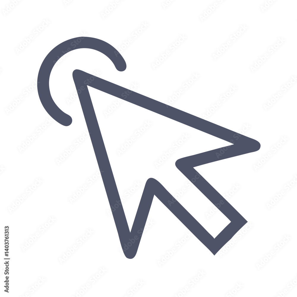 Poster Cursor Arrow Icon Representing Navigation or Interaction