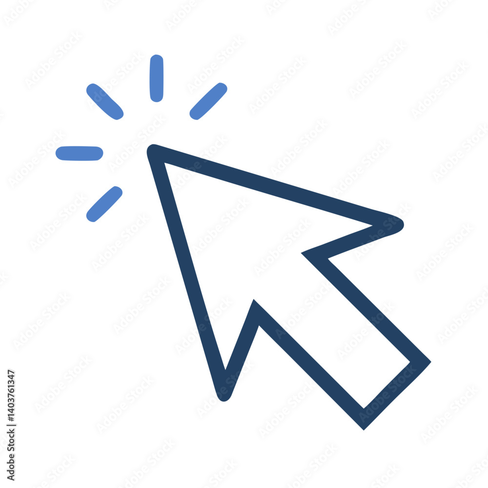 Fototapete Cursor Arrow Icon Representing Navigation or Interaction