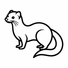 Mink outline icon on white background