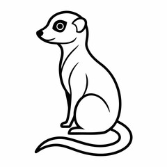 eerkat outline icon on white background