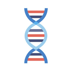 Obraz premium DNA Double Helix Icon Representing Genetics or Molecular Biology