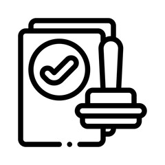 approved document line icon