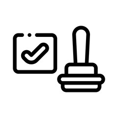 checkmark box line icon