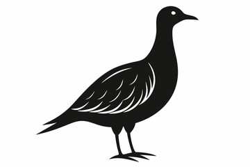 American woodcock silhouette black vector