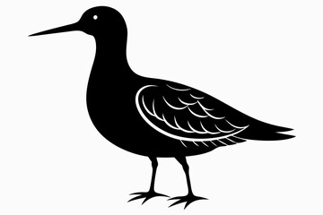 American woodcock silhouette black vector