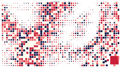 Geometric background square styles colorful rectangles halftone pixel pattern.