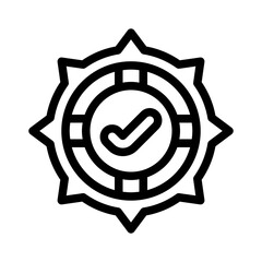 green checkmark line icon