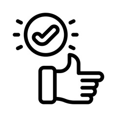 thumbs up line icon