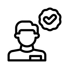 verified line icon