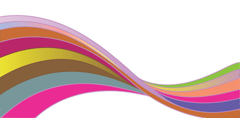 Vibrant abstract colorful background featuring smooth flowing waves. Design for modern design, digital art, web visuals, or 4K wallpaper with futuristic aesthetic appeal. Digital wall artwork.