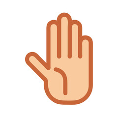 Fototapeta premium Hand Icon Representing Palm or Manual Structure