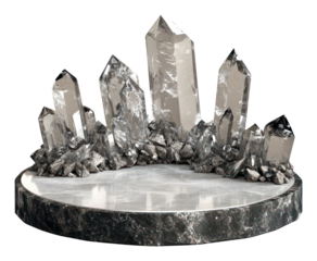 PNG Rocky podium crystal decoration geometric.