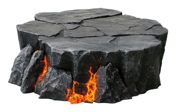 PNG Rocky with lava podium geological formation outdoors.