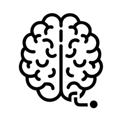 Human Brain Icon Representing Nervous System Function
