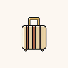 simple suitcase logo icon vector 