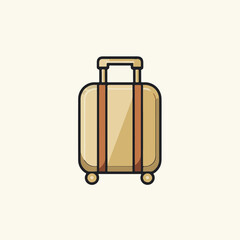 simple suitcase logo icon vector 