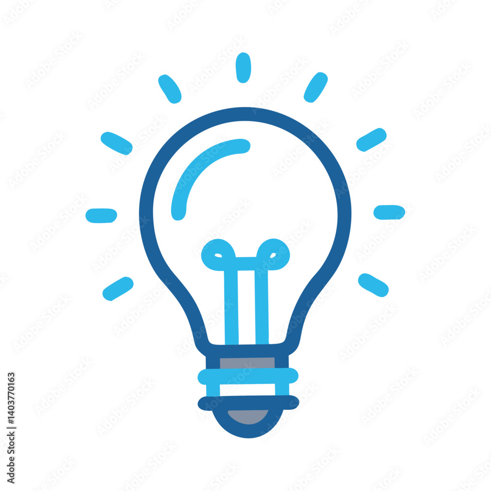 Poster light bulb icon representing idea or inspiration