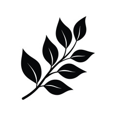 leaf branch silhouette art
