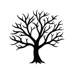leafless tree silhouette art