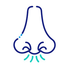 Nose Icon Representing Human Olfactory System and Sense of Smell