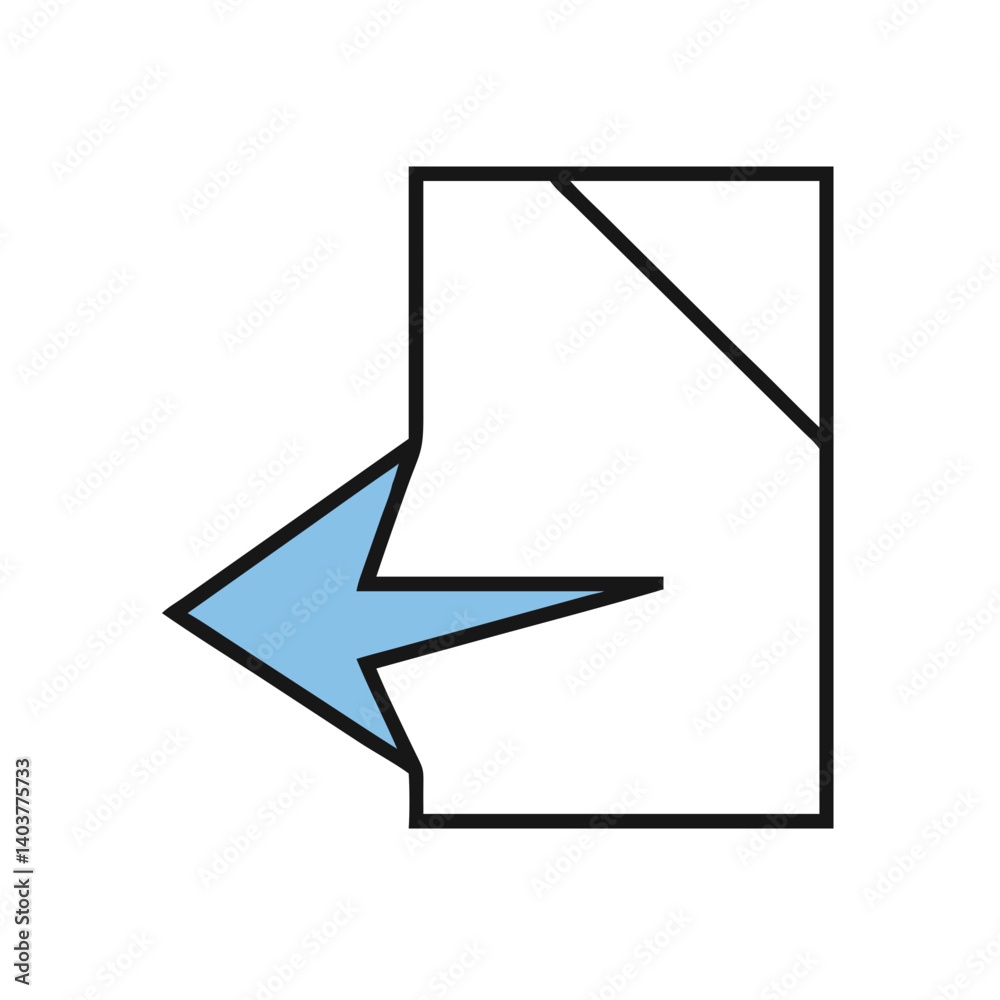 Poster Left Arrow Icon Representing Backward Navigation and Directional Control