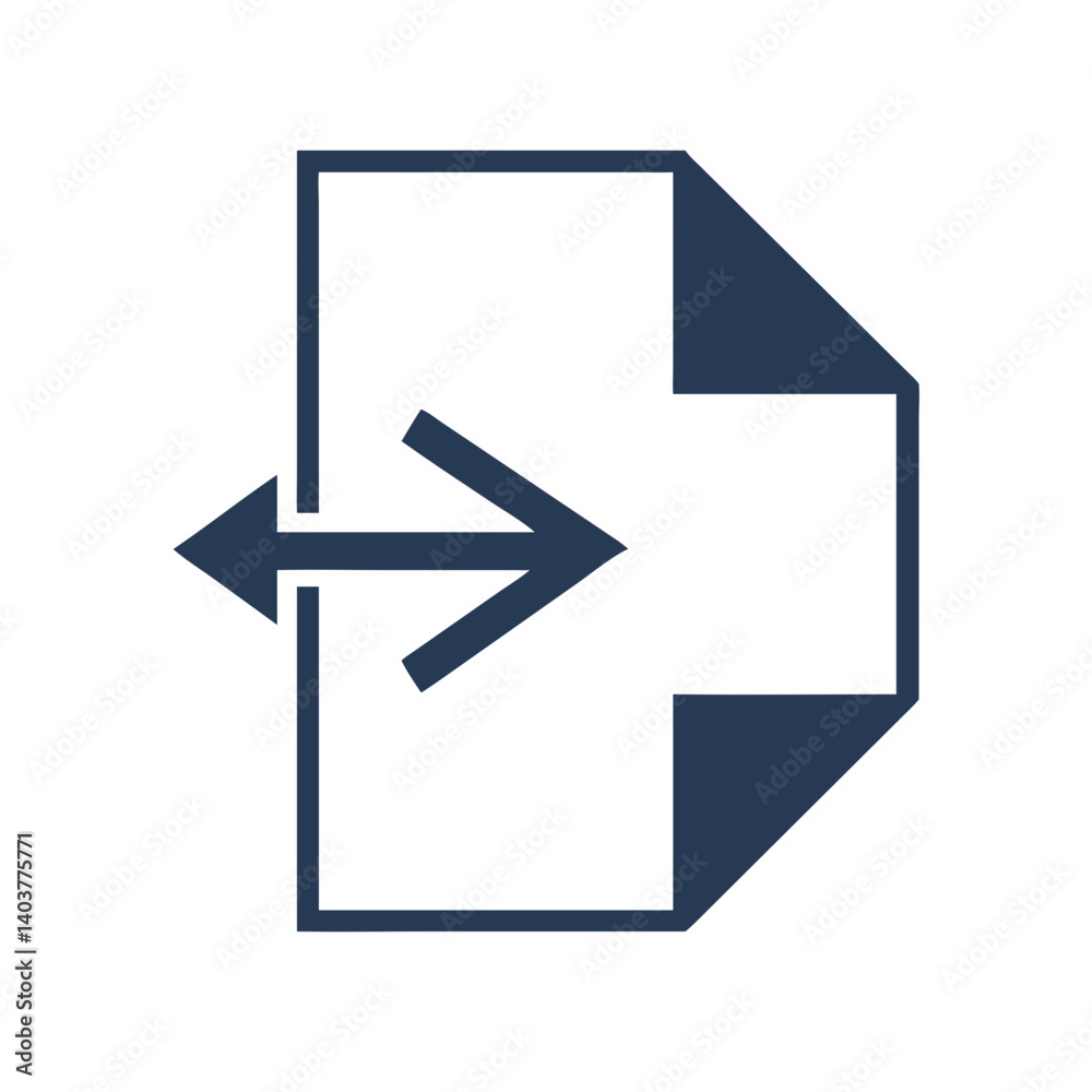 Poster Left Arrow Icon Representing Backward Navigation and Directional Control