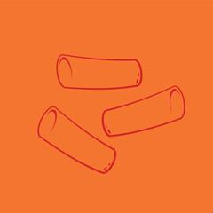 Tteokbokki Noodle vector. Korean food. Spicy rice cake. Tteokbokki logo design.