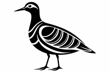 american woodcock sihouette black vector