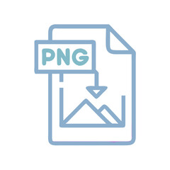 PNG File Format Icon Representing Raster Image and Transparent Background Graphics