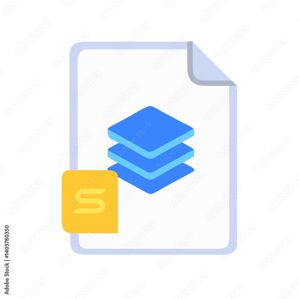 Poster psd file format icon representing layered photoshop design and editable graphics