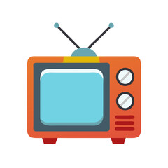 Retro Television Icon Representing Classic TV Entertainment and Vintage Broadcast Media