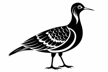 american woodcock sihouette black vector