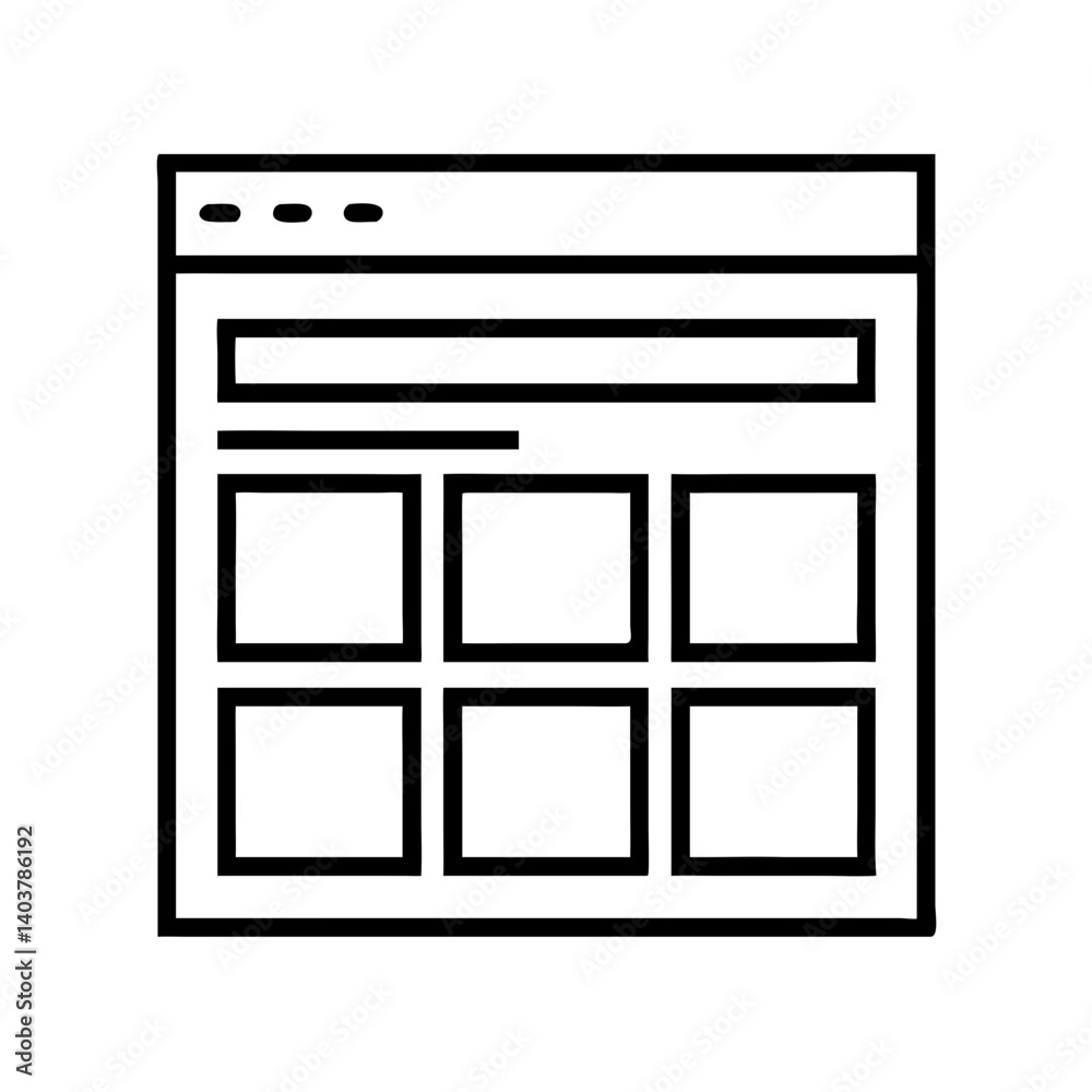 Poster Window Panel with Flowchart Icon Representing Workflow and Process Management