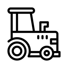tractor line icon