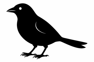 white bell bird silhouette black vector