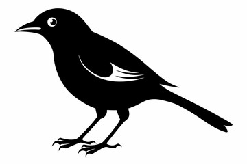 white bell bird silhouette black vector