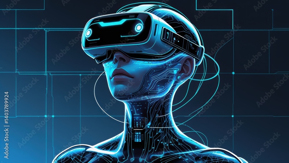 Poster Exploring new dimensions of reality through futuristic virtual experiences in a digital landscape