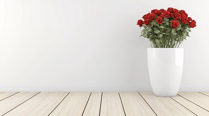 Simple, elegant room with roses