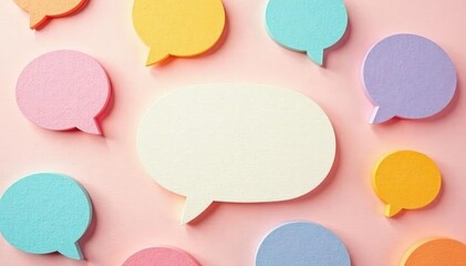 Seamless pastel speech bubble wallpaper pattern , modern, repeat, trendy