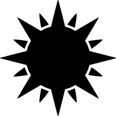 sun hand drawing minimalist icon