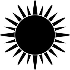 sun hand drawing minimalist icon