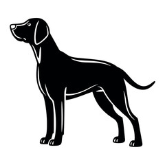 Vector silhouette of a dog, Dog illustration, Dog art, Dog drawing, Pet Animal Silhouette.