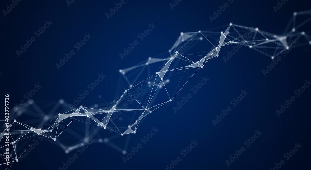Wall mural abstract network connection - abstract of a network connection, showing nodes and lines connecting t