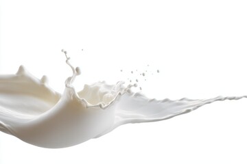 Milk splash close up studio shot on white background