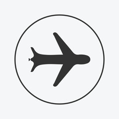Fototapeta premium Air plane transport icon logo flat vector design.