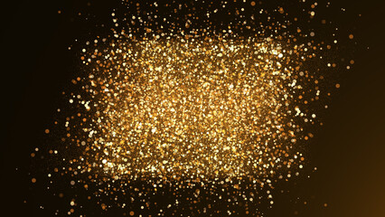 Golden Summer concept the motion of bokeh sunlight natural shadow overlay loop background, logo titles in award, music, wedding, anniversary, party and presentation backdrops, corporate.