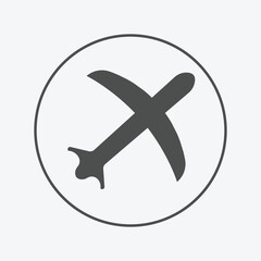 Fototapeta premium Airplane aviation flat icon for apps and websites